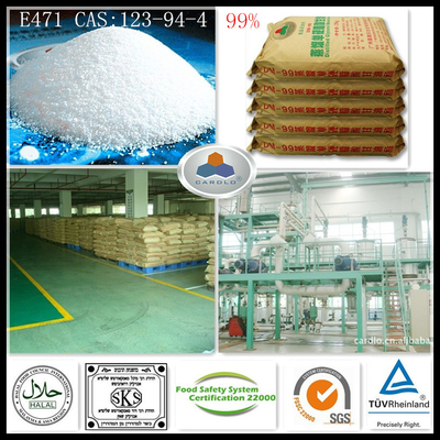 White GMS Distilled Monoglycerides E471 Food Additive